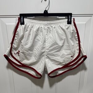 Nike Alabama Crimson Tide White Shorts with Red Accents
